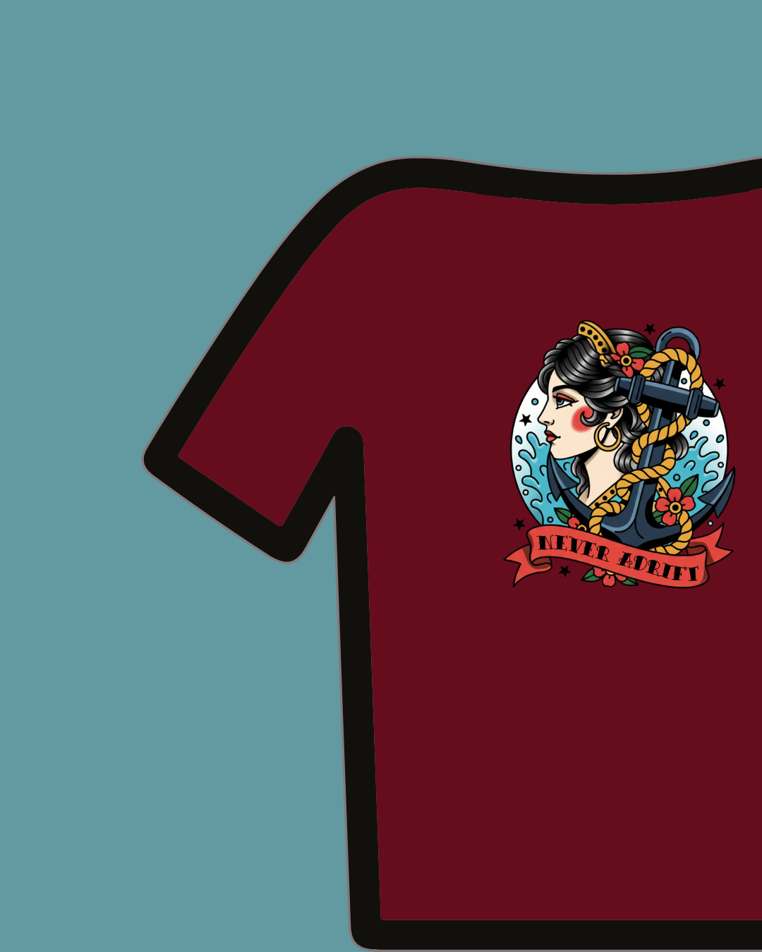STREET PHILOSOPHY - T-SHIRT NEVER ADRIFT